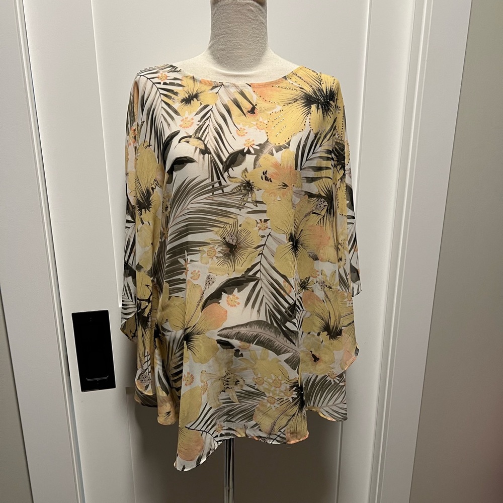 Chico Sheer Tropical Tunic S/M